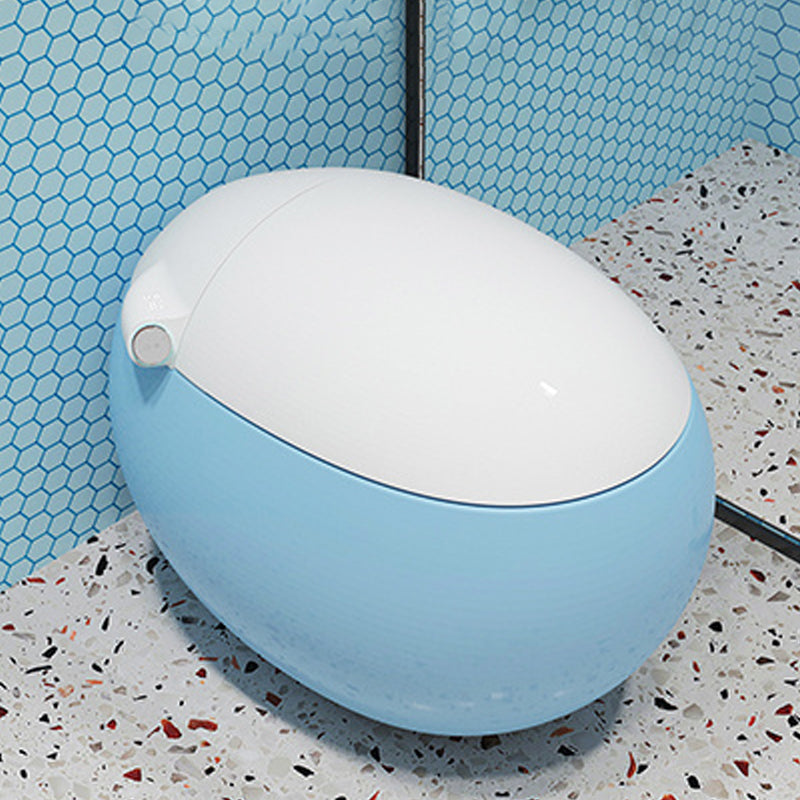 Round Floor Mount Bidet with Heated Seat and Antimicrobial Contemporary Bidet