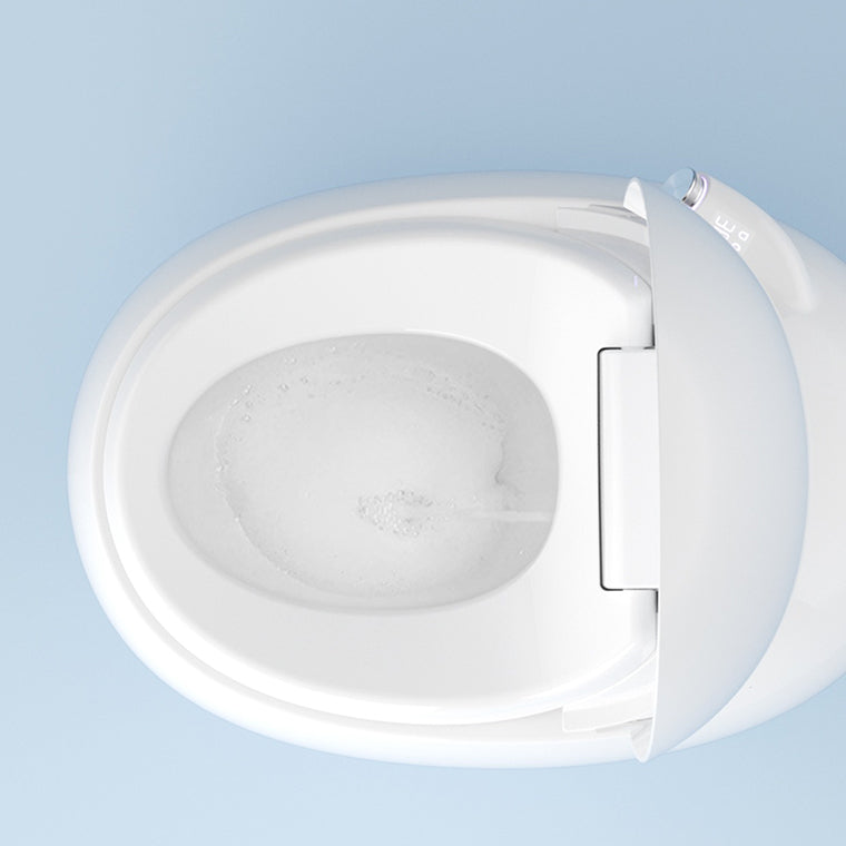 Round Floor Mount Bidet with Heated Seat and Antimicrobial Contemporary Bidet