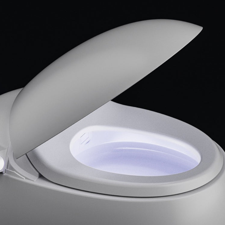 Round Floor Mount Bidet with Heated Seat and Antimicrobial Contemporary Bidet