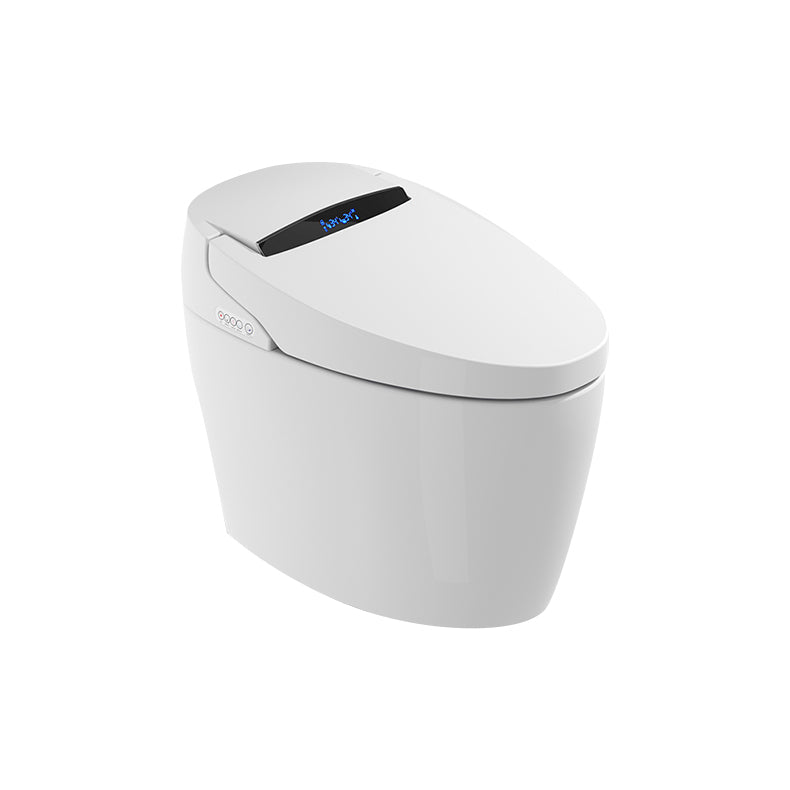 Contemporary White Elongated Floor Standing Bidet with Heated Seat