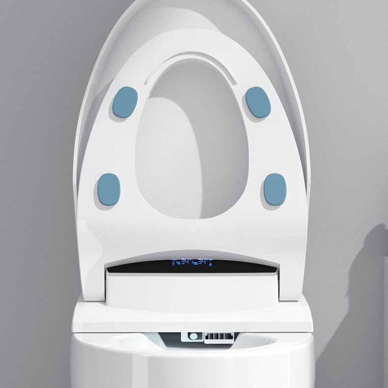 Contemporary White Elongated Floor Standing Bidet with Heated Seat