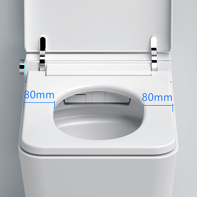 Elongated Wall Mounted Bidet White Wall Hung Toilet Set with Heated Seat