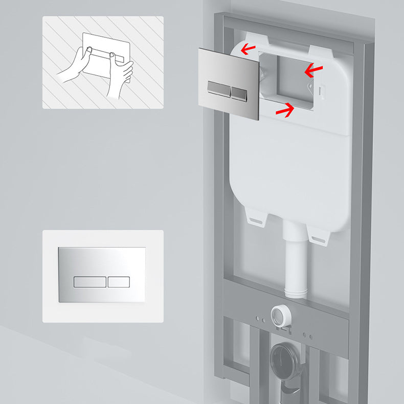 Elongated Wall Mounted Bidet White Wall Hung Toilet Set with Heated Seat