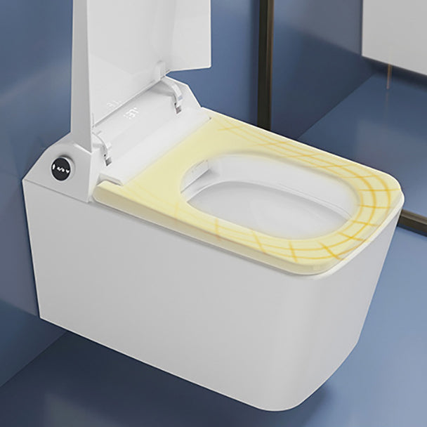 White Elongated Wall Mounted Bidet Deodorizing Wall Hung Toilet Set with Heated Seat