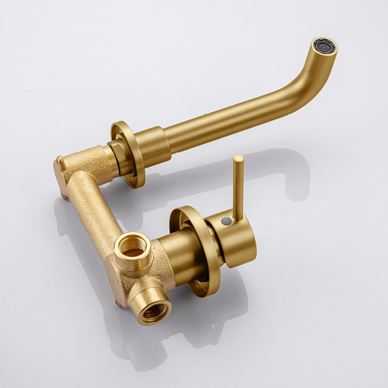 Circular Widespread Wall Mounted Bathroom Sink Faucet Brass Brass Bathroom Faucet