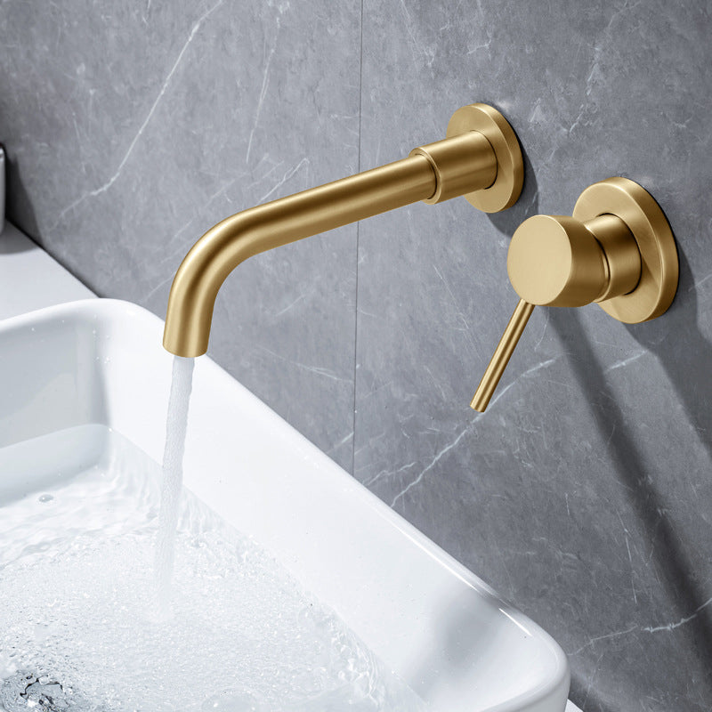 Circular Widespread Wall Mounted Bathroom Sink Faucet Brass Brass Bathroom Faucet