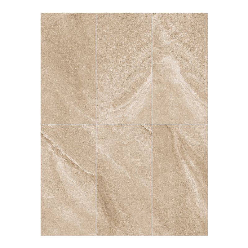 Square Ceramic Matte Straight Edge Singular Tile Marble Look Bathroom Floor