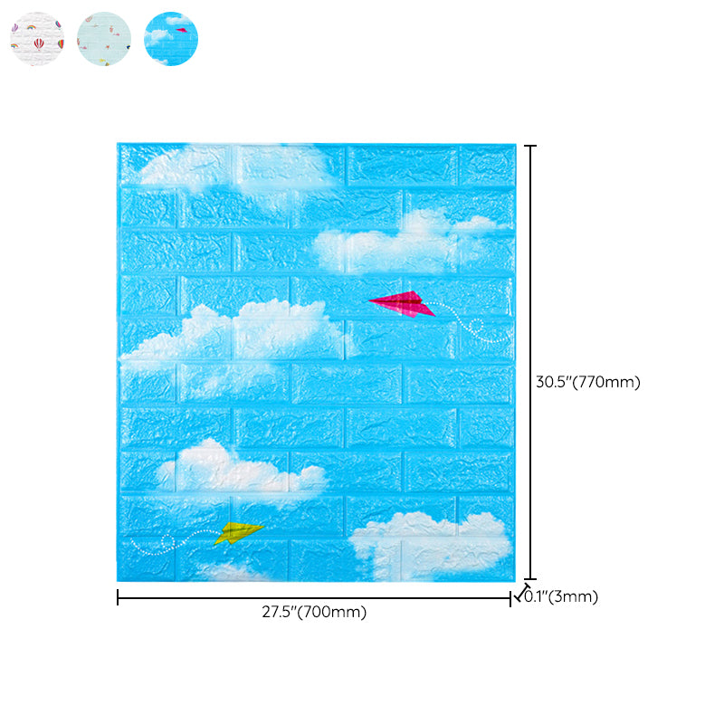 Cartoon 3D Embossed Wall Panel Waterproof Foam Indoor Wall Tile for Children Room