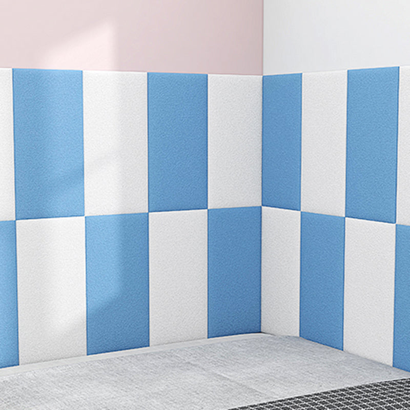 Color Blocking 3D Embossed Wall Panel Self-Adhesive Foam Indoor Wall Tile