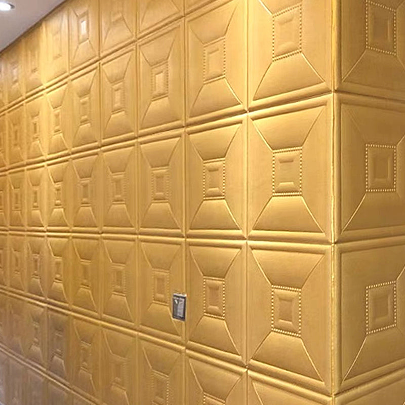 Glam Peel and Stick Wall Paneling in Foam with 3D Embossed Panel