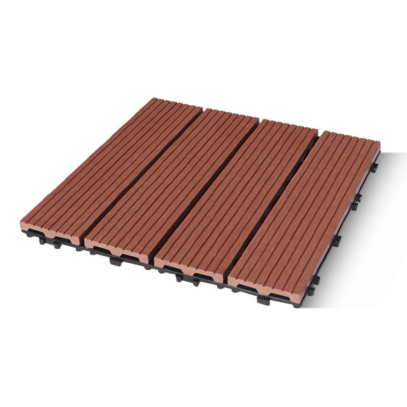 Contemporary Engineered Floor Tile Wire Brushed Click Lock Wooden Floor for Patio Garden