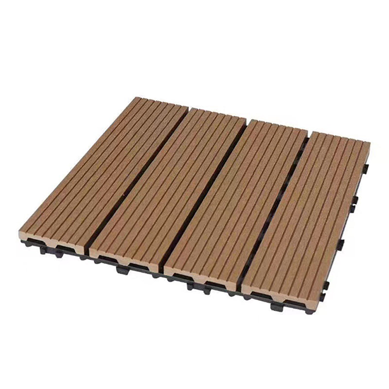 Contemporary Engineered Floor Tile Wire Brushed Click Lock Wooden Floor for Patio Garden