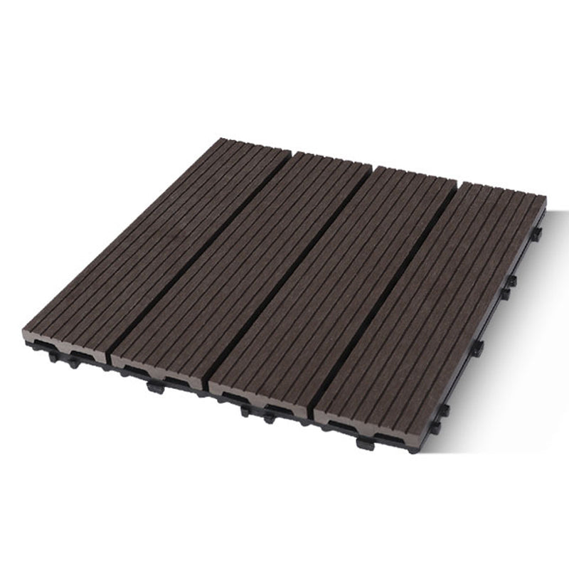 Contemporary Engineered Floor Tile Wire Brushed Click Lock Wooden Floor for Patio Garden