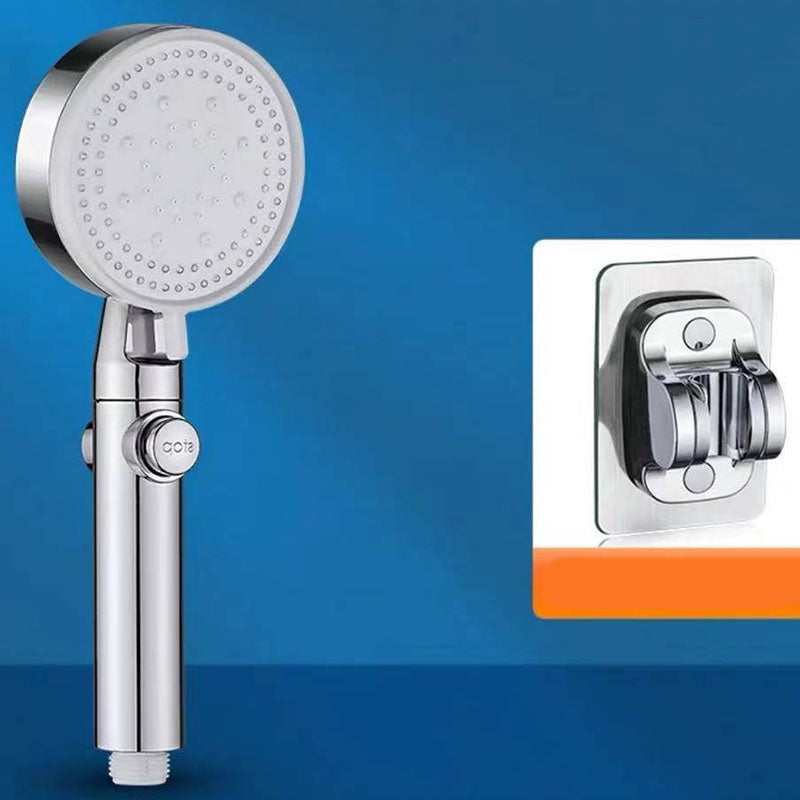 Contemporary Shower Head Handheld Shower Head Wall-Mount Round Plastic Shower Head Combo