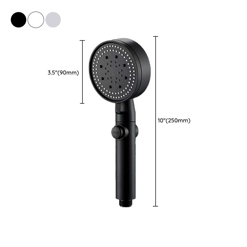 Contemporary Shower Head Handheld Shower Head Wall-Mount Round Plastic Shower Head Combo