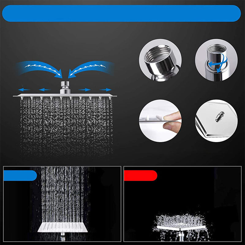 Modern Shower Combo Spray 5 Setting Patterns Hand Shower with Large Shower Head