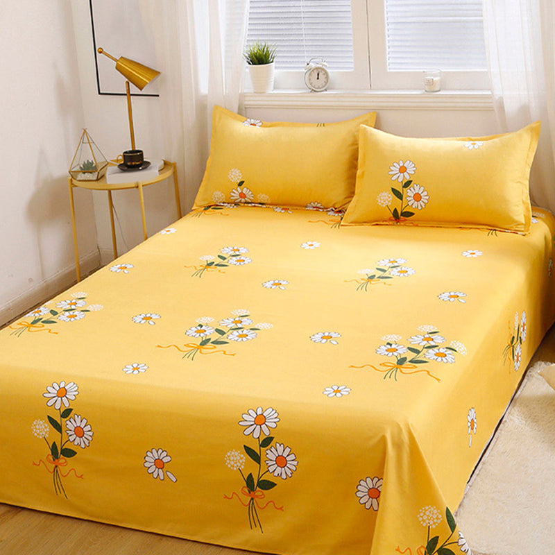 Non-Pilling Printed Bed Sheet Twill Polyester Breathable Fade Resistant Sheet