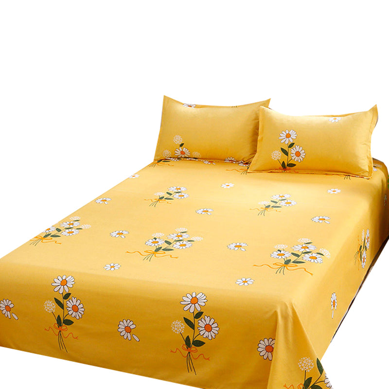 Non-Pilling Printed Bed Sheet Twill Polyester Breathable Fade Resistant Sheet