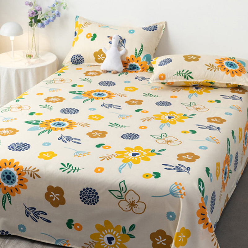 Cartoon Printed Bed Sheet Polyester Twill Breathable Fade Resistant Sheet