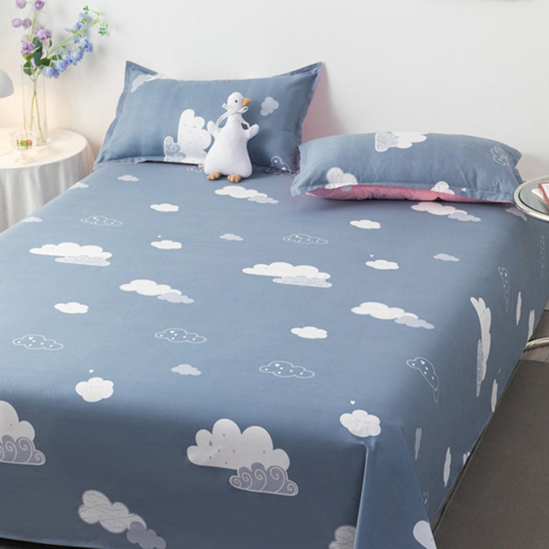 Cartoon Printed Bed Sheet Polyester Twill Breathable Fade Resistant Sheet