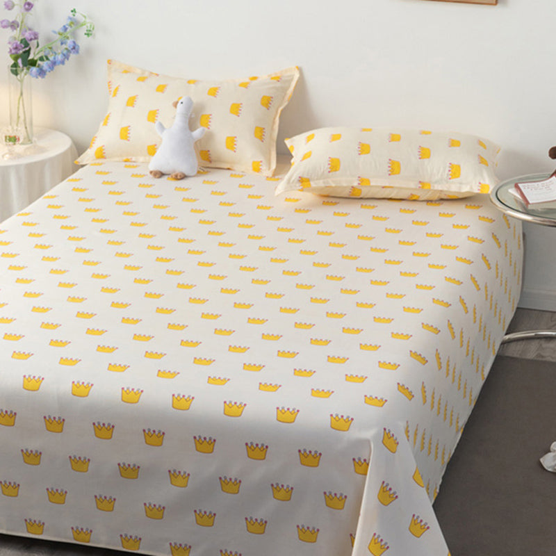 Cartoon Printed Bed Sheet Polyester Twill Breathable Fade Resistant Sheet