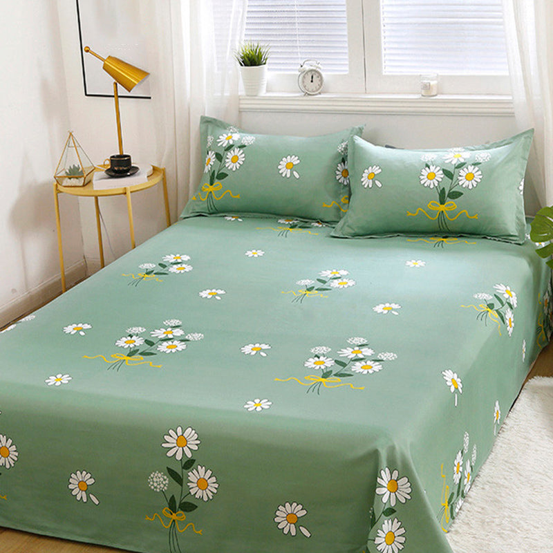 Twill Printed Bed Sheet Breathable Polyester Sheet Sets with A Pair of Pillow Cases