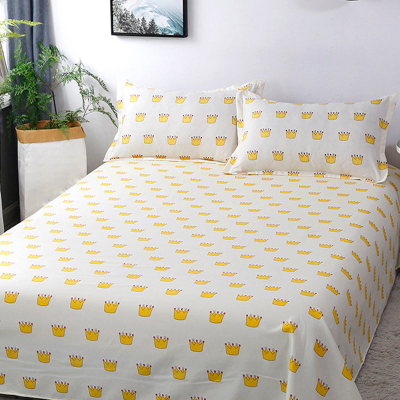 Twill Printed Bed Sheet Breathable Polyester Sheet Sets with A Pair of Pillow Cases