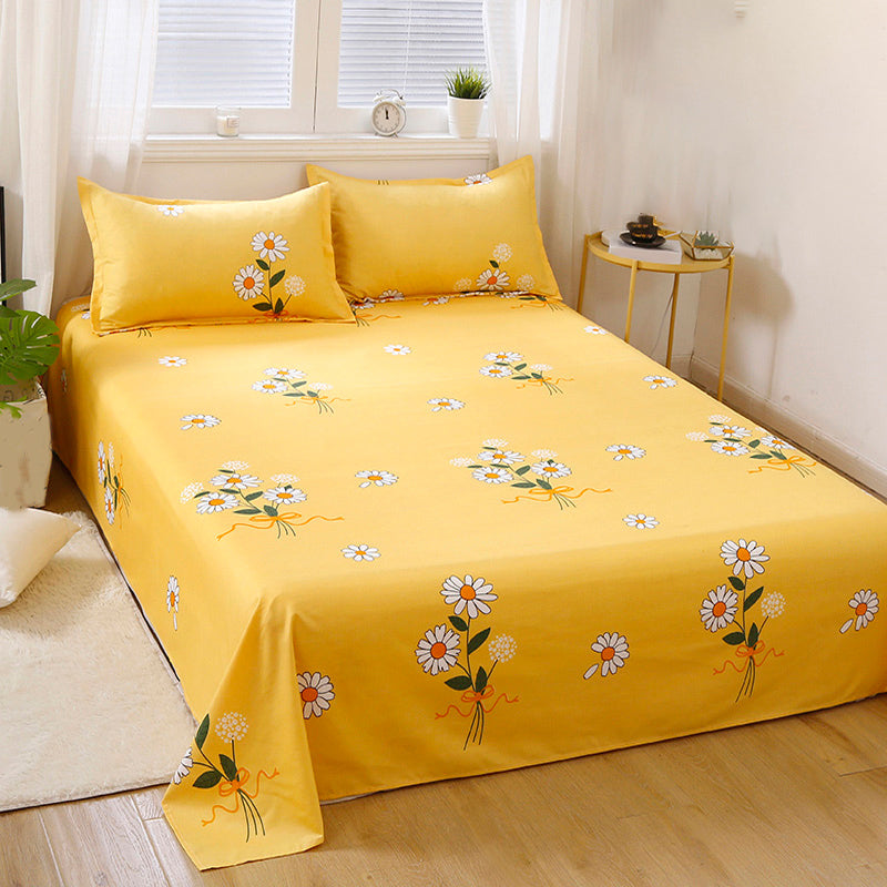 Fade Resistant Printed Bed Sheet Twill Polyester Sheet Sets with A Pair of Pillow Cases