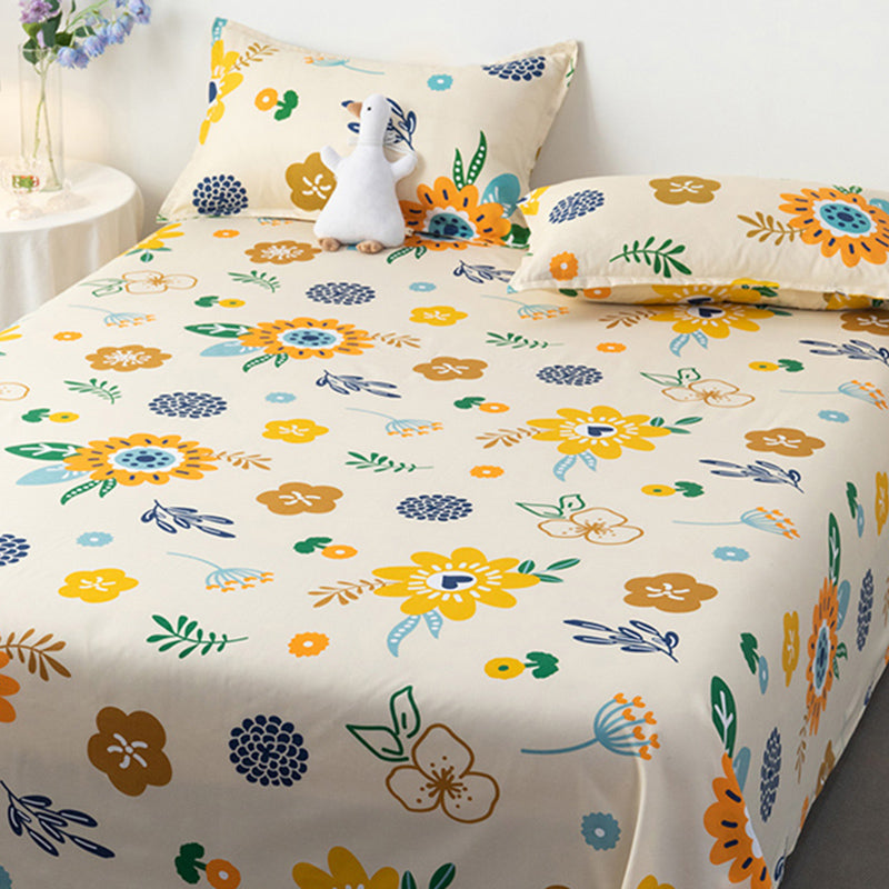 Polyester Printed Bed Sheet Twill Breathable Fade Resistant Sheet