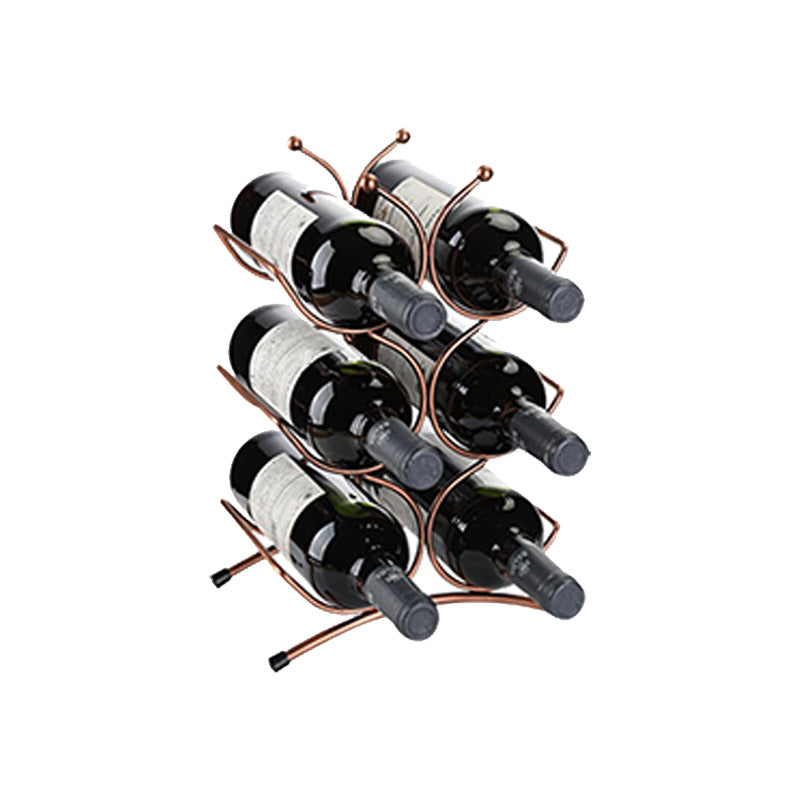 Glam Style Wine Rack Metal Countertop Wine Bottle Rack for Living Room