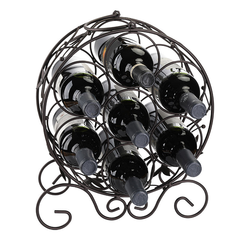 Glam Style Wine Rack Metal Countertop Wine Bottle Rack for Living Room