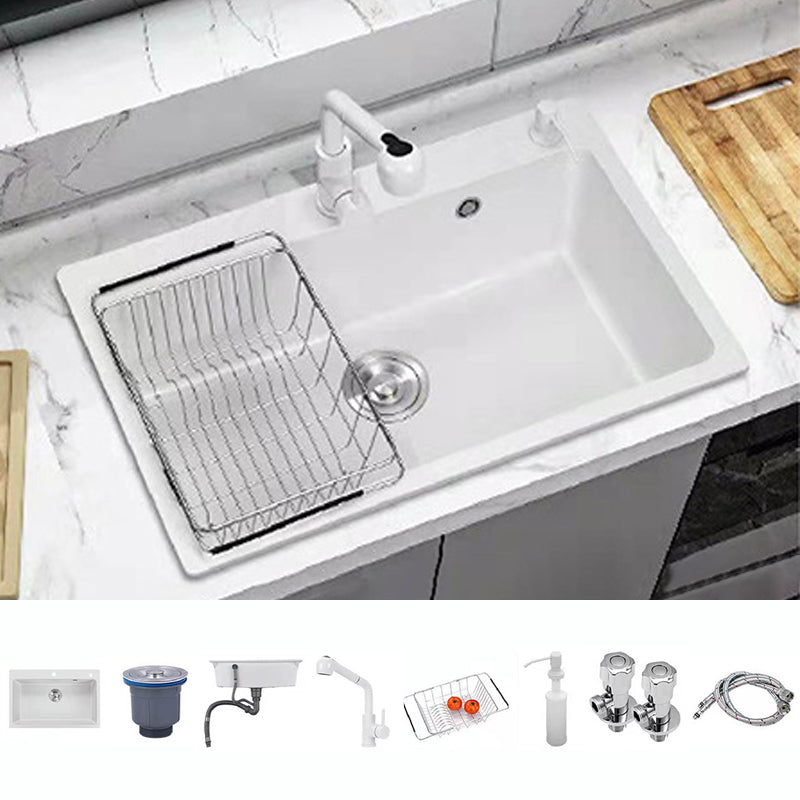 Quartz Kitchen Sink Contemporary Undermount Kitchen Sink with Rectangular Shape