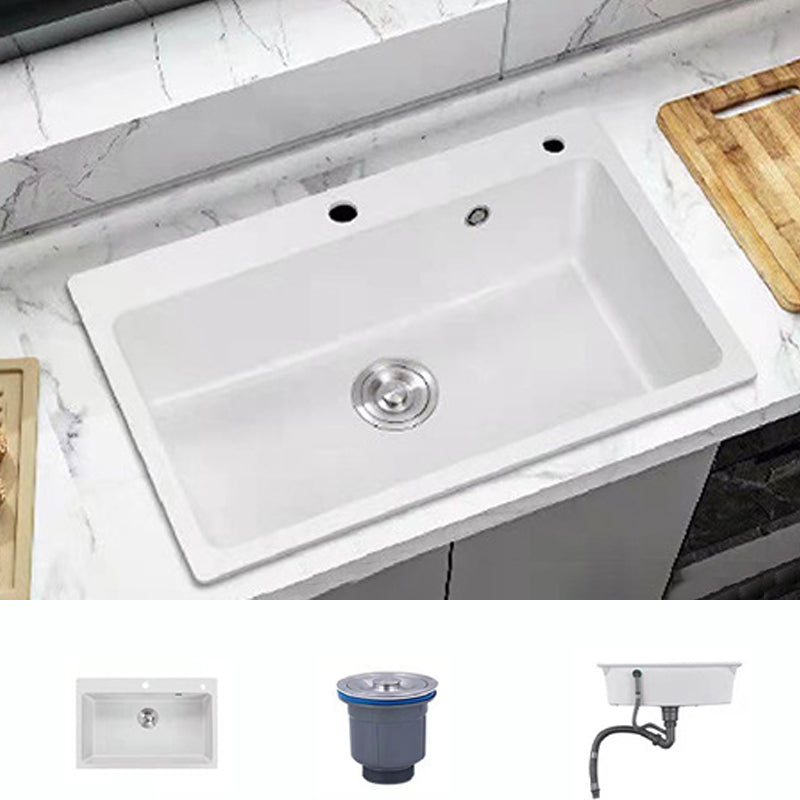 Quartz Kitchen Sink Contemporary Undermount Kitchen Sink with Rectangular Shape