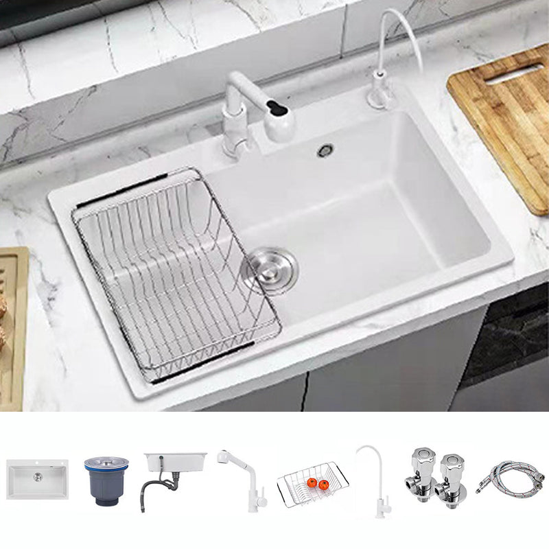 Quartz Kitchen Sink Contemporary Undermount Kitchen Sink with Rectangular Shape