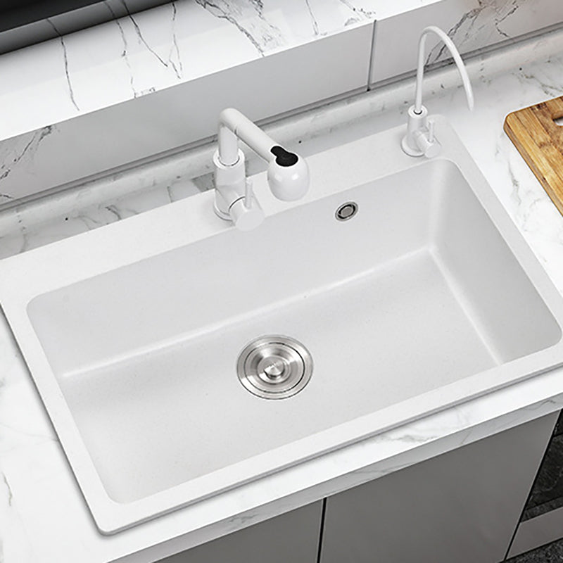 Quartz Kitchen Sink Contemporary Undermount Kitchen Sink with Rectangular Shape