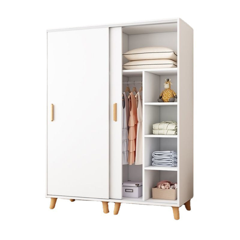 Contemporary Wooden Armoire Cabinet Bedroom Youth Armoire with Garment Rod