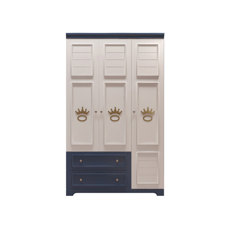 Manufactured Wooden Kids Closet Modern Style Bedroom Wardrobe Closet with Drawers