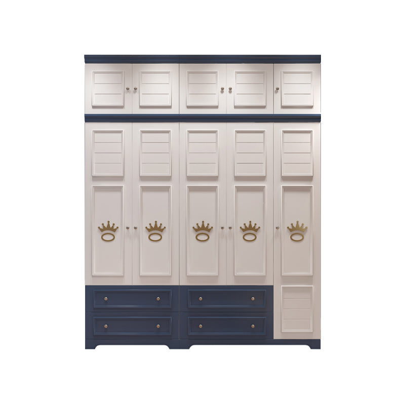 Manufactured Wooden Kids Closet Modern Style Bedroom Wardrobe Closet with Drawers