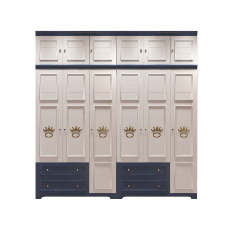 Manufactured Wooden Kids Closet Modern Style Bedroom Wardrobe Closet with Drawers