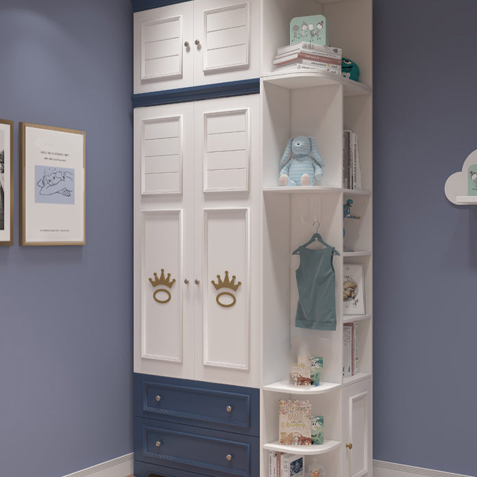 Manufactured Wooden Kids Closet Modern Style Bedroom Wardrobe Closet with Drawers