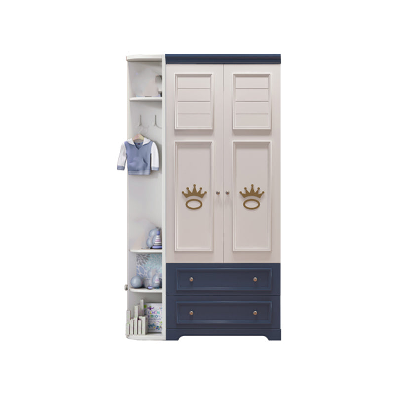 Manufactured Wooden Kids Closet Modern Style Bedroom Wardrobe Closet with Drawers