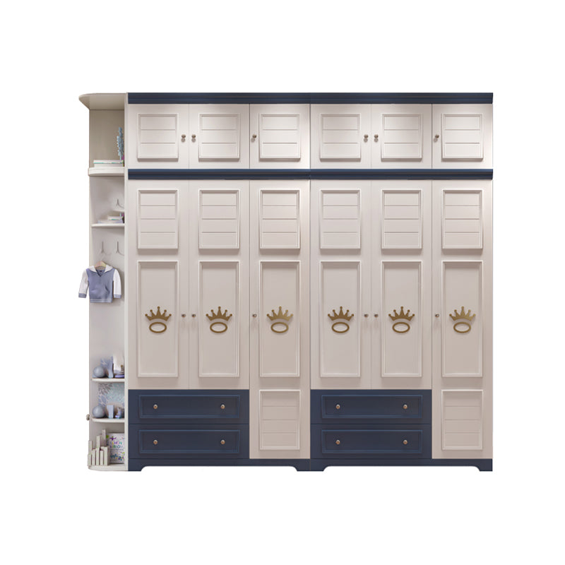 Manufactured Wooden Kids Closet Modern Style Bedroom Wardrobe Closet with Drawers