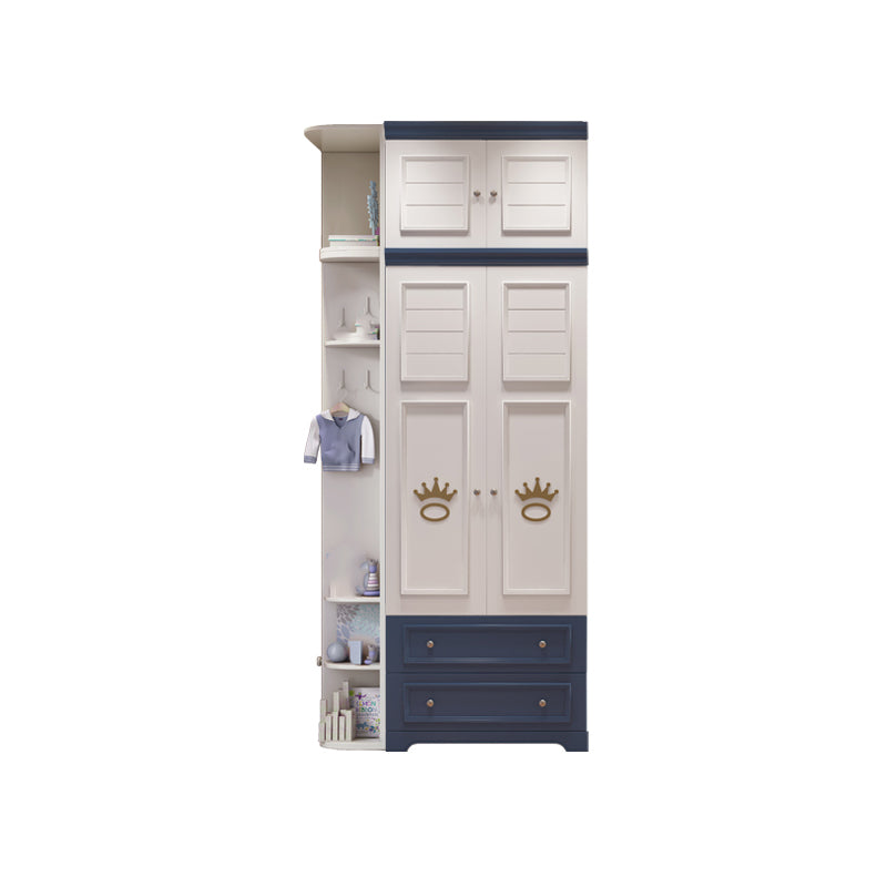 Manufactured Wooden Kids Closet Modern Style Bedroom Wardrobe Closet with Drawers