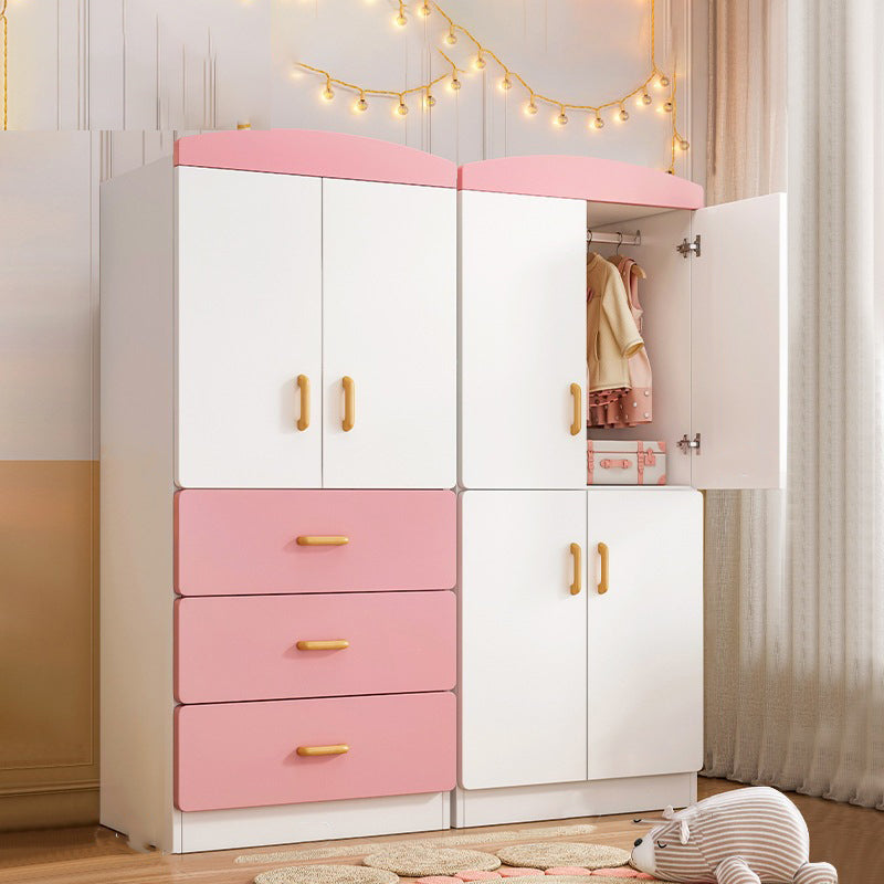 Modern Style Kids Closet Manufactured Wood Bedroom Youth Armoire with Door