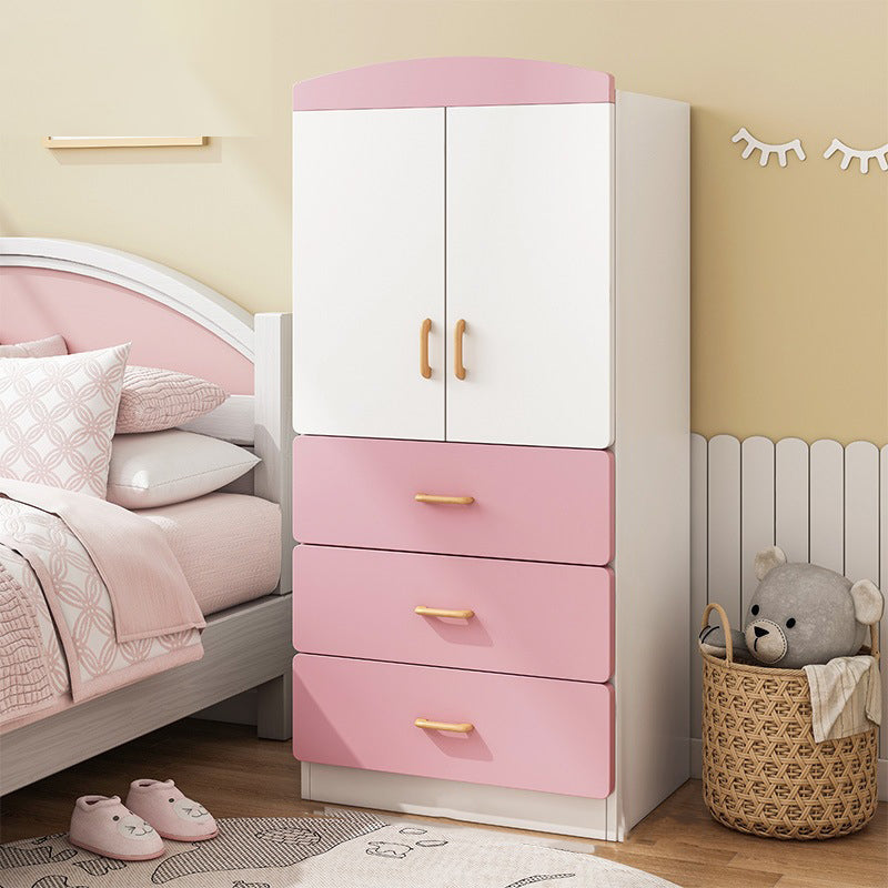 Modern Style Kids Closet Manufactured Wood Bedroom Youth Armoire with Door