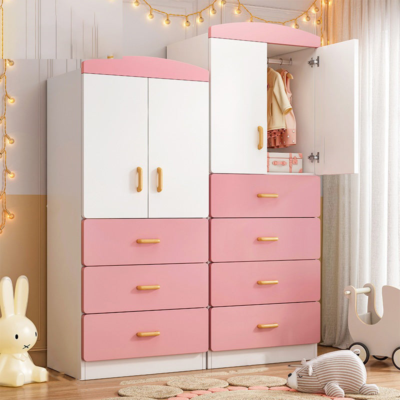 Modern Style Kids Closet Manufactured Wood Bedroom Youth Armoire with Door