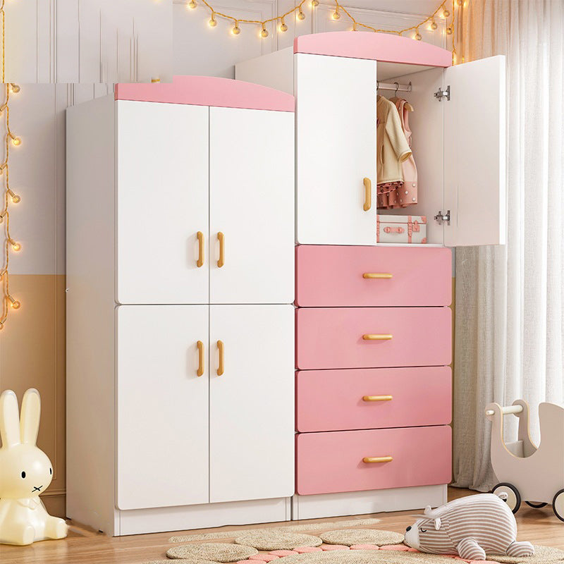 Modern Style Kids Closet Manufactured Wood Bedroom Youth Armoire with Door