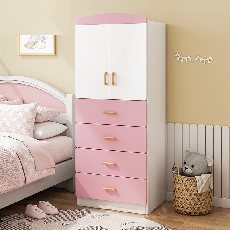 Modern Style Kids Closet Manufactured Wood Bedroom Youth Armoire with Door