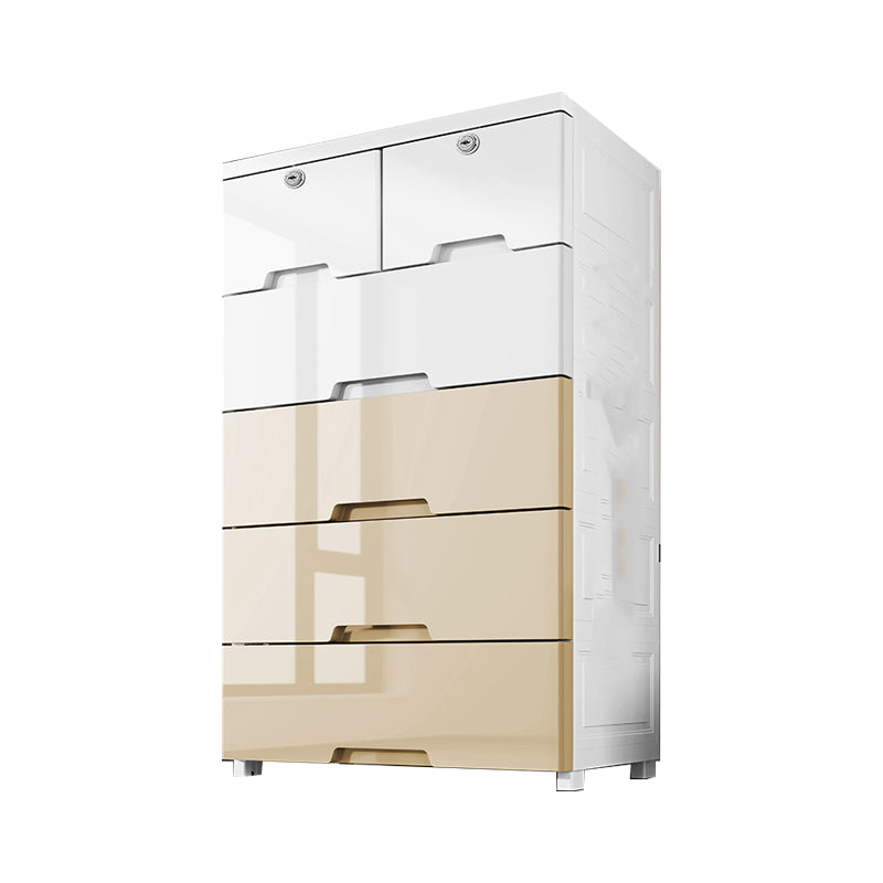 Contemporary Bedroom Armoire with Drawer Plastic Wardrobe Armoire