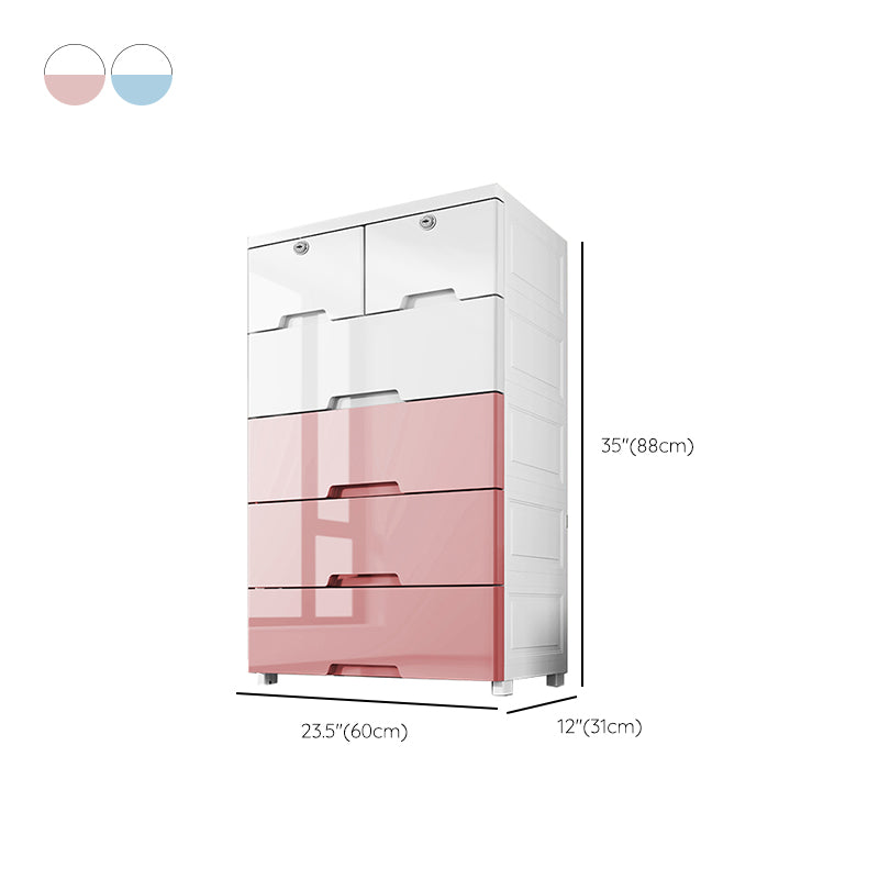 Contemporary Bedroom Armoire with Drawer Plastic Wardrobe Armoire